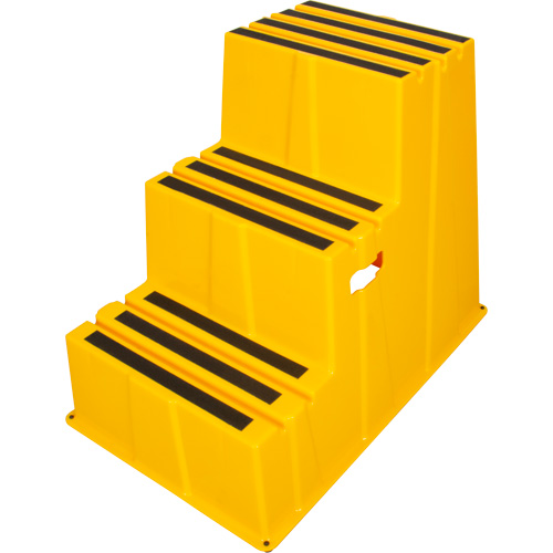Industrial Step Stool, 3 Steps, 34-13/16" x 22-7/16" x 28-1/2" High Ottawa Fastener Supply