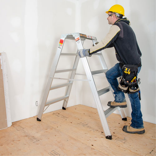 Portable Work-Stand Saw Horse, Aluminum Frame, 12-1/4" D x 56" H Ottawa Fastener Supply