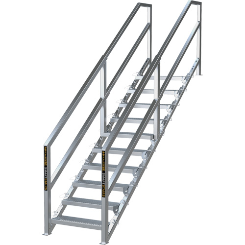 SmartStairs 6-10 Steps Modular Construction Stair System, 75" H Ottawa Fastener Supply
