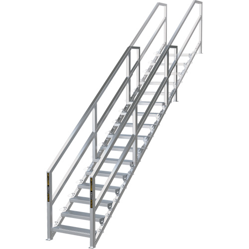 SmartStairs 11-16 Steps Modular Construction Stair System, 120" H Ottawa Fastener Supply