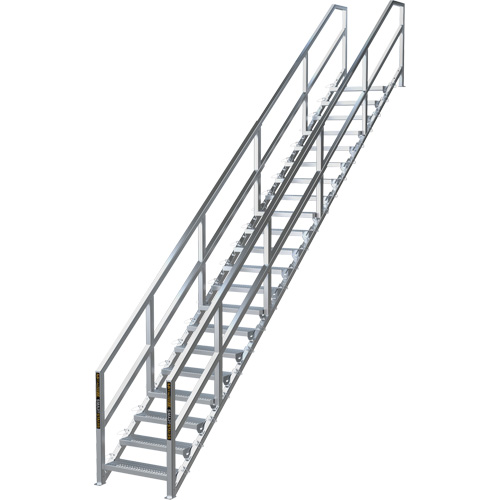 SmartStairs 17-21 Steps Modular Construction Stair System, 157-1/2" H Ottawa Fastener Supply