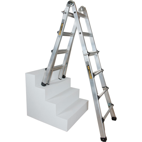 Telescoping Multi-Position Ladder, Aluminum, 300 lbs., CSA Grade 1A Ottawa Fastener Supply