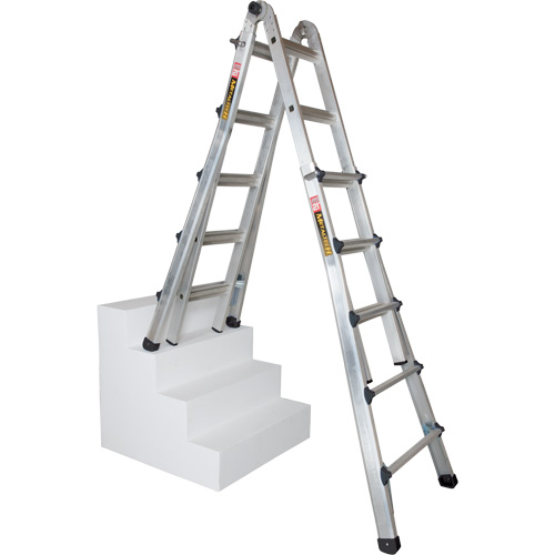 Telescoping Multi-Position Ladder, Aluminum, 300 lbs., CSA Grade 1A Ottawa Fastener Supply