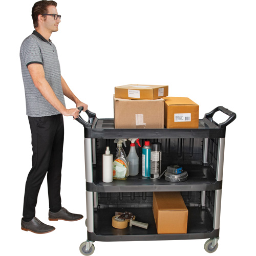 Chariot utilitaire, 3 tiers, 19-3/4" x 37-1/2" x 40-1/4", Capacit&eacute; 250 lb Ottawa Fastener Supply