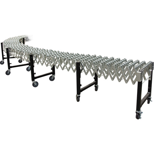 Expandable Conveyor, 18" W x 12' L, 200 lbs. per lin. ft. Capacity Ottawa Fastener Supply