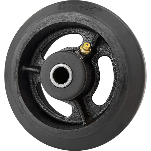 Mold-On Rubber Wheel, 5'' (127 mm) Dia. x 1-1/2" (38 mm) W, 400 lbs. (181 kg.) Capacity Ottawa Fastener Supply