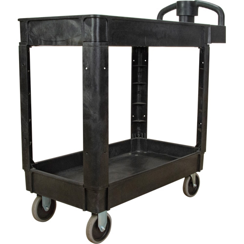 Utility Cart, 2 Tiers, 17-1/8" x 33-1/2" x 37-5/8", 550 lbs. Capacity Ottawa Fastener Supply
