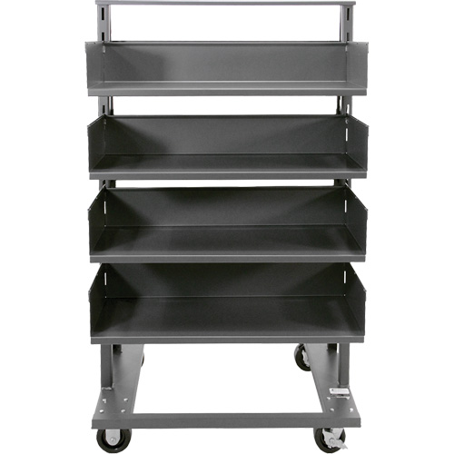 Single-Sided Heavy Duty A-Frame Cart with 4 Large Trays, 38" x 25" x 63", 2500 lbs. Capacity Ottawa Fastener Supply