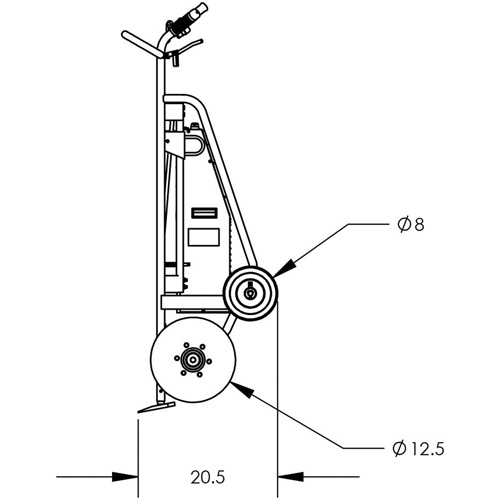 Powered Drum Hand Truck with Pneumatic Wheels Ottawa Fastener Supply