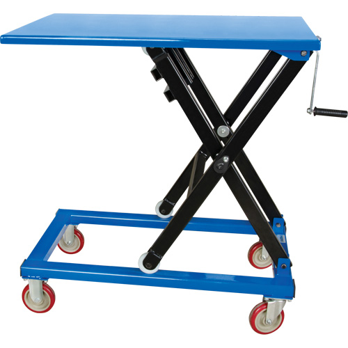 Manual Scissor Lift Table, 37-3/8" L x 23-5/8" W, Steel, 660 lbs. Capacity Ottawa Fastener Supply