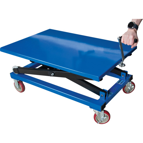 Manual Scissor Lift Table, 37-3/8" L x 23-5/8" W, Steel, 660 lbs. Capacity Ottawa Fastener Supply