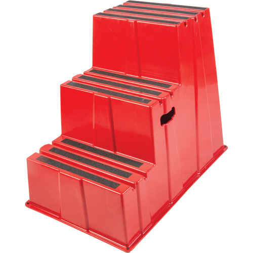 Industrial Step Stool, 3 Steps, 34-13/16" x 22-7/16" x 28-1/2" High Ottawa Fastener Supply