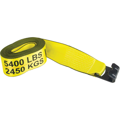 Logistic Strap, Flat Hook, 30' W x 4" L, 5400 lbs. (2449 kg) Working Load Limit Ottawa Fastener Supply