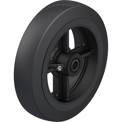 Roue en caoutchouc noir sur noyau en fonte Ottawa Fastener Supply