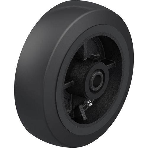 Roue en caoutchouc noir sur noyau en fonte Ottawa Fastener Supply