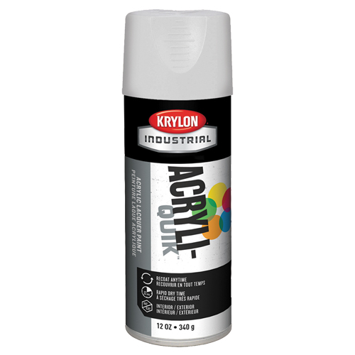 Industrial Acryli-Quik Lacquer, White, Gloss, 12 oz., Aerosol Can Ottawa Fastener Supply