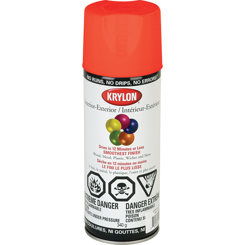 Fluorescent Spray Paint, Fluorescent Yellow/Orange, 11 oz., Aerosol Can Ottawa Fastener Supply