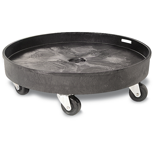 Waste Container Dolly, Polyethylene, Black Ottawa Fastener Supply