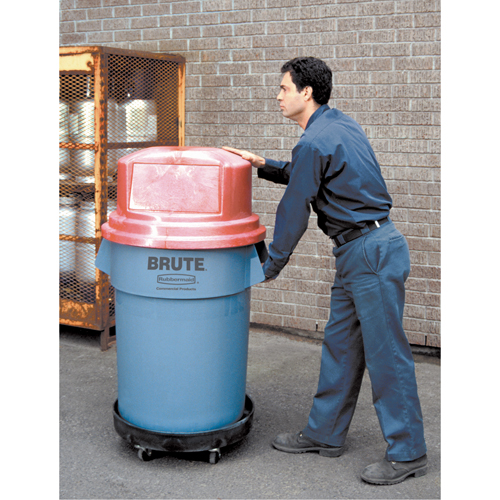 Waste Container Dolly, Polyethylene, Black Ottawa Fastener Supply