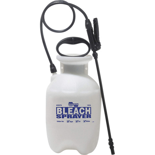 Bleach Disinfecting Tank Sprayer, 1 gal. (3.8 L), Polypropylene, 12" Wand Ottawa Fastener Supply