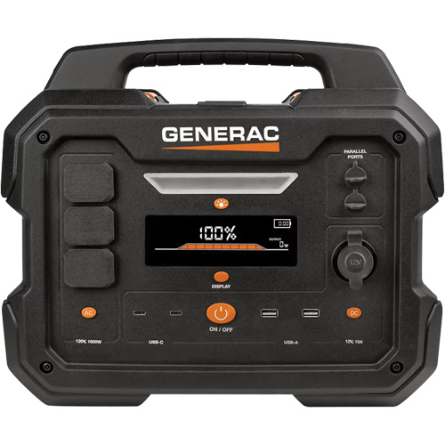 Portable Power Station, 3200 W, Lithium Ion, 12" H x 10-2/10" W x 14-1/10" D, 29 lbs. Ottawa Fastener Supply