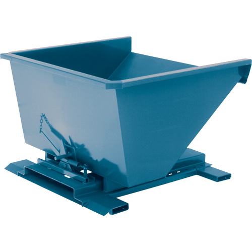 Self-Dumping Hopper, Steel, 3/4 cu.yd., Blue Ottawa Fastener Supply