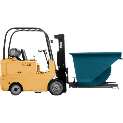 Self-Dumping Hopper, Steel, 3/4 cu.yd., Blue Ottawa Fastener Supply