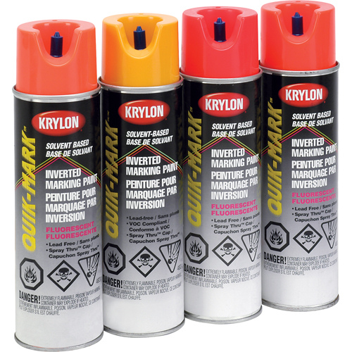 Industrial Quik-Mark Solvent-Based Inverted Marking Paint, 17 oz., Aerosol Can Ottawa Fastener Supply