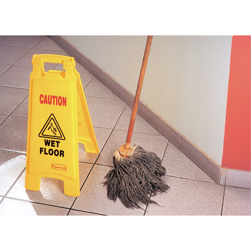 "Wet Floor" Safety Signs, English with Pictogram Ottawa Fastener Supply