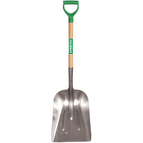 Scoop Shovel, Wood, Aluminum Blade, D-Grip Handle, 29" Length Ottawa Fastener Supply