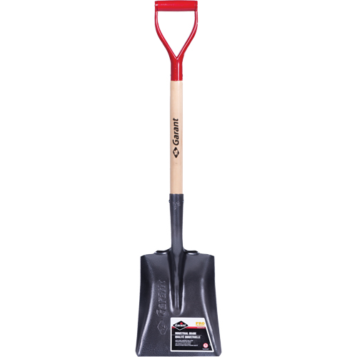 Pro Square Point Shovel, Wood, Tempered Steel Blade, D-Grip Handle, 27-3/4" Long Ottawa Fastener Supply