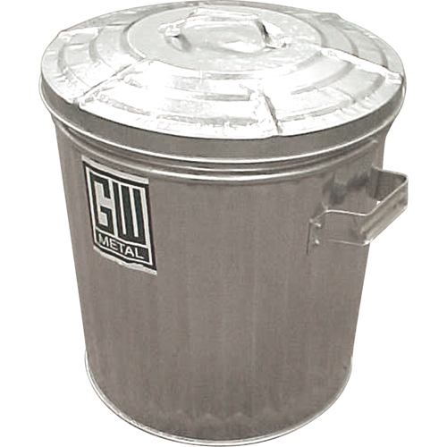 GW Metal Garbage Cans, Galvanized Steel, 11 US gal. Ottawa Fastener Supply