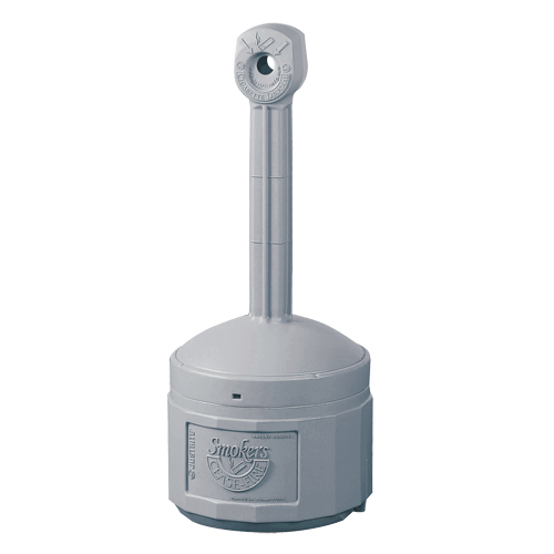 Smokers Cease-Fire&reg; Cigarette Butt Receptacle, Free-Standing, Plastic, 4 US gal. Capacity, 38-1/2" Height Ottawa Fastener Supply