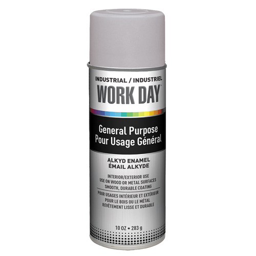 Peinture industrielle Work Day, Gris, Tr&egrave;s mat, 10 oz, Canette a&eacute;rosol Ottawa Fastener Supply