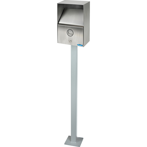 Smoking Receptacles, Wall-Mount, Stainless Steel, 3.3 Litres Capacity, 13-1/2" Height Ottawa Fastener Supply