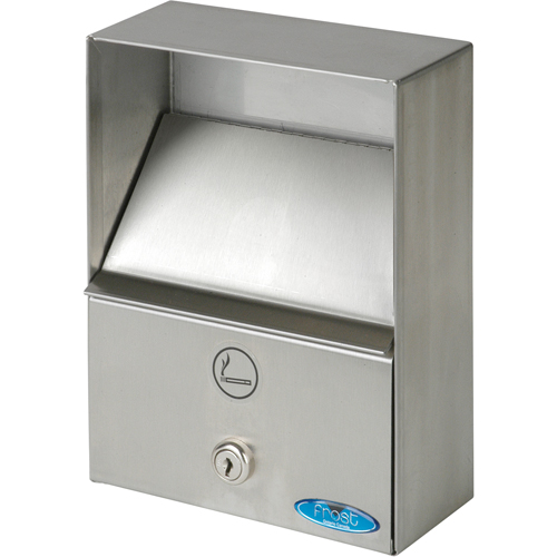 Smoking Receptacles, Wall-Mount, Stainless Steel, 1 Litres Capacity, 9" Height Ottawa Fastener Supply
