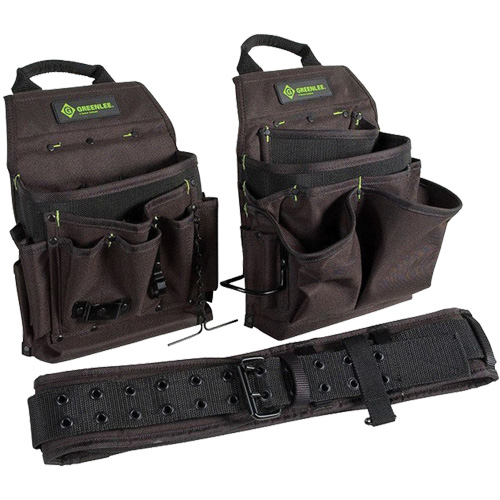 Tool Belt Combo, Polyester, Black Ottawa Fastener Supply