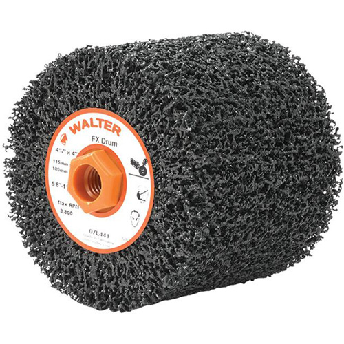 FX Reversible Drum, 4-1/2" Dia., 4" W, 5/8"-11 Arbor, Coarse Grit Ottawa Fastener Supply