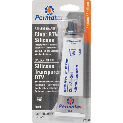 Scellant adh&eacute;sif RTV, 80 ml, Tube, Transparent Ottawa Fastener Supply