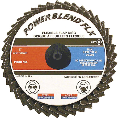 Powerblend FLX Roll-On Flap Disc, 3" x 120 Grit, Zirconia Alumina Ottawa Fastener Supply