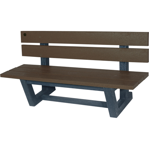 Bancs de parc d'ext&eacute;rieur, Plastique recycl&eacute;, 60" lo x 22-13/16" la x 29-13/16" h, Ombre Ottawa Fastener Supply