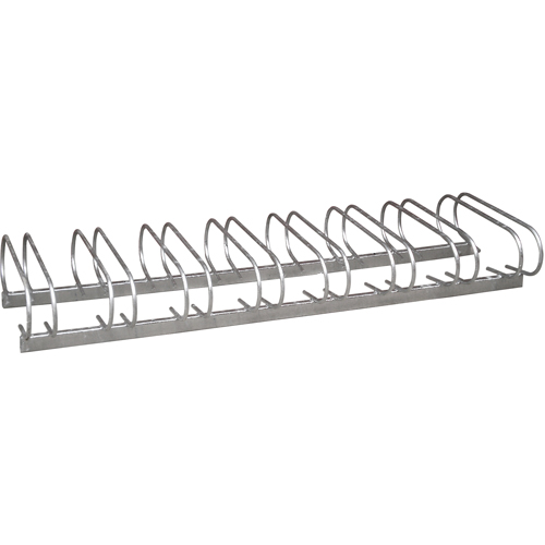 Style Bicycle Rack, Galvanized Steel, 8 Bike Capacity Ottawa Fastener Supply