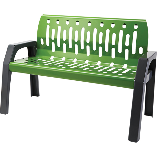 Stream Benches, Steel, 48" L x 48" W x 34" H, Green Ottawa Fastener Supply