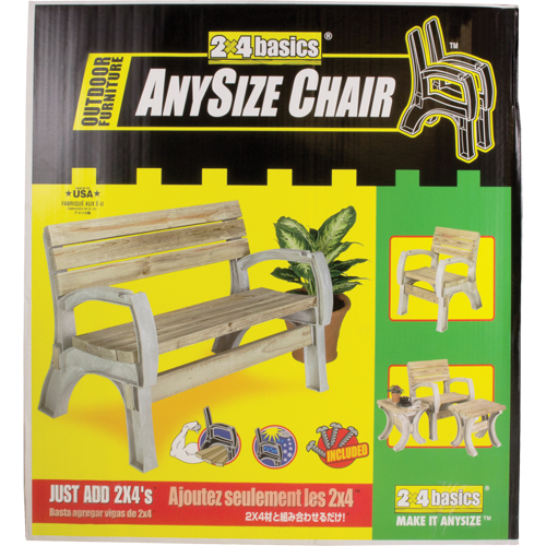 Basics&reg; Park Bench, Polyethylene, 72" L x 15" W x 32" H, Sand Ottawa Fastener Supply
