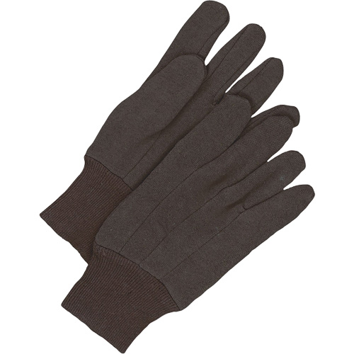 Classic Jersey Gloves, One Size, Brown, Unlined, Knit Wrist Ottawa Fastener Supply