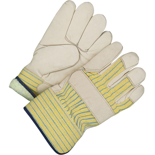 Gants d'ajusteur classiques, Taille unique, Paume en Cuir fleur de vache, Doublure en Peluche d'acrylique Ottawa Fastener Supply