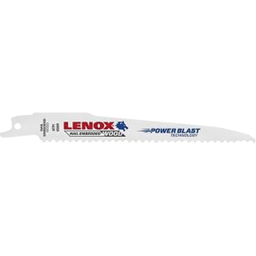 Wood Reciprocating Saw Blade, Bi-Metal, 6 TPI, 6" L x 3/4" W Ottawa Fastener Supply