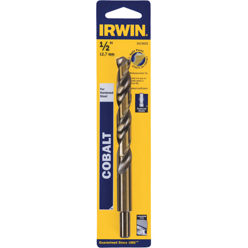 Foret court &agrave; usage intensif, Acier rapide au cobalt, 1/2", 6" lo, 1-1/2" Cannelure, 135° Angle Ottawa Fastener Supply