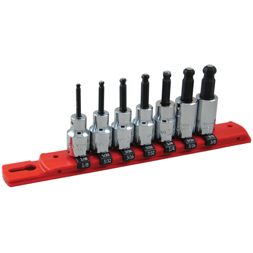 SAE Ball-Nose Socket Set, 7 Pcs Ottawa Fastener Supply