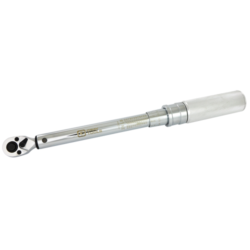 Heavy-Duty Micro-Adjustable Torque Wrench, Click, 1/4" Square Drive, 30 - 250 in-lbs. Ottawa Fastener Supply
